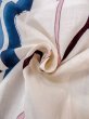 Photo11: O0218N Vintage Japanese kimono   Off White YUKATA summer(made in Japan) for women / Cotton/hemp Abstract pattern Stains all over.  (Grade D) (11)