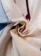 Photo12: O0218N Vintage Japanese kimono   Off White YUKATA summer(made in Japan) for women / Cotton/hemp Abstract pattern Stains all over.  (Grade D) (12)