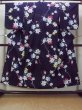 Photo1: O0218O Vintage Japanese kimono   Indigo Blue YUKATA summer(made in Japan) for women / Cotton. MOMIJI maple leaf   (Grade C) (1)