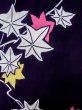 Photo3: O0218O Vintage Japanese kimono   Indigo Blue YUKATA summer(made in Japan) for women / Cotton. MOMIJI maple leaf   (Grade C) (3)