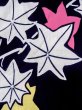 Photo6: O0218O Vintage Japanese kimono   Indigo Blue YUKATA summer(made in Japan) for women / Cotton. MOMIJI maple leaf   (Grade C) (6)