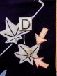 Photo16: O0218O Vintage Japanese kimono   Indigo Blue YUKATA summer(made in Japan) for women / Cotton. MOMIJI maple leaf   (Grade C) (16)