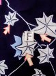 Photo18: O0218O Vintage Japanese kimono   Indigo Blue YUKATA summer(made in Japan) for women / Cotton. MOMIJI maple leaf   (Grade C) (18)
