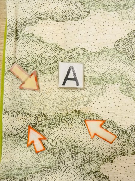 Photo14: O0218P Vintage Japanese kimono   Ivory KOMON dyed for women / Silk. Cloud,   (Grade B) (14)