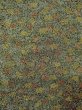 Photo3: O0218Q Vintage Japanese kimono  Dark Olive KOMON dyed for women / Silk. Chrysanthemum,   (Grade B) (3)
