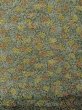 Photo4: O0218Q Vintage Japanese kimono  Dark Olive KOMON dyed for women / Silk. Chrysanthemum,   (Grade B) (4)