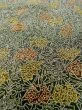 Photo9: O0218Q Vintage Japanese kimono  Dark Olive KOMON dyed for women / Silk. Chrysanthemum,   (Grade B) (9)