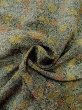 Photo11: O0218Q Vintage Japanese kimono  Dark Olive KOMON dyed for women / Silk. Chrysanthemum,   (Grade B) (11)