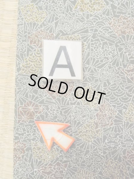 Photo14: O0218Q Vintage Japanese kimono  Dark Olive KOMON dyed for women / Silk. Chrysanthemum,   (Grade B) (14)