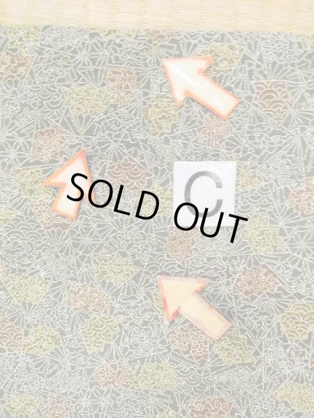 Photo16: O0218Q Vintage Japanese kimono  Dark Olive KOMON dyed for women / Silk. Chrysanthemum,   (Grade B) (16)