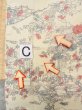 Photo16: O0218R Vintage Japanese kimono  Grayish Light Blue KOMON dyed for women / Silk. SAKURA cherry blossom,   (Grade C) (16)