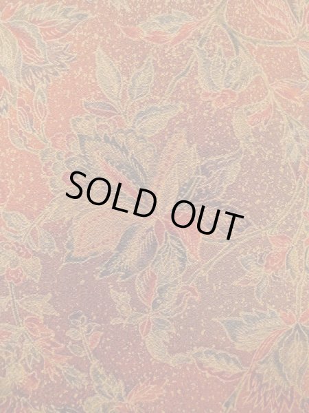 Photo5: Mint O0218S Vintage Japanese kimono  Reddish Brown KOMON dyed for women / Silk. Chinese flower,   (Grade A) (5)