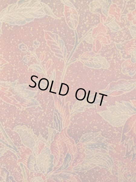 Photo6: Mint O0218S Vintage Japanese kimono  Reddish Brown KOMON dyed for women / Silk. Chinese flower,   (Grade A) (6)