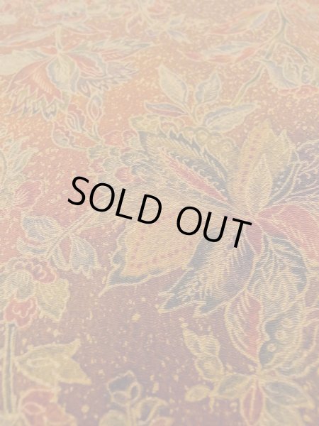 Photo9: Mint O0218S Vintage Japanese kimono  Reddish Brown KOMON dyed for women / Silk. Chinese flower,   (Grade A) (9)