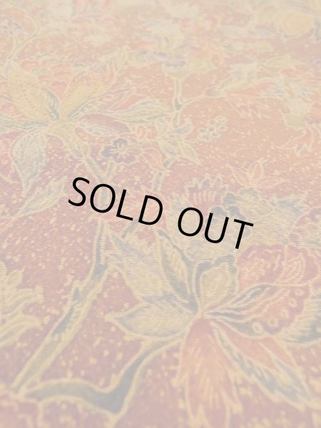 Photo10: Mint O0218S Vintage Japanese kimono  Reddish Brown KOMON dyed for women / Silk. Chinese flower,   (Grade A) (10)