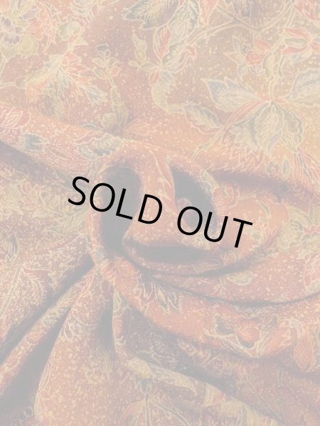 Photo12: Mint O0218S Vintage Japanese kimono  Reddish Brown KOMON dyed for women / Silk. Chinese flower,   (Grade A) (12)