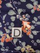 Photo17: O0218T Vintage Japanese kimono   Indigo Blue KOMON dyed for women / Silk. Flower,   (Grade B) (17)