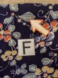 Photo19: O0218T Vintage Japanese kimono   Indigo Blue KOMON dyed for women / Silk. Flower,   (Grade B) (19)