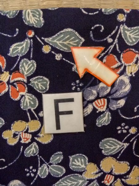 Photo19: O0218T Vintage Japanese kimono   Indigo Blue KOMON dyed for women / Silk. Flower,   (Grade B) (19)