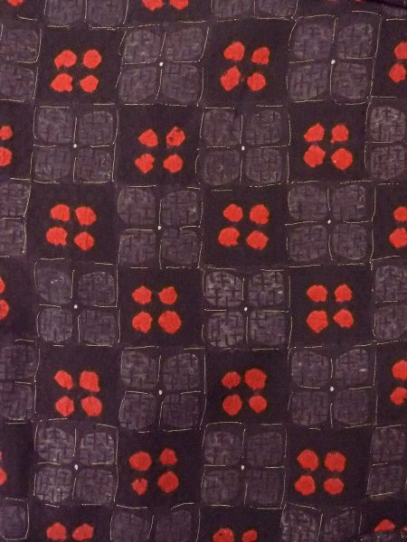 Photo3: Mint O0218U Vintage Japanese kimono  Brownish Black KOMON dyed for women / Silk. Flower,   (Grade A) (3)