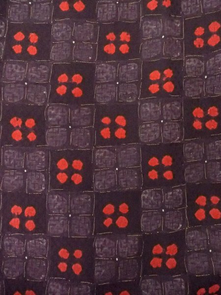Photo4: Mint O0218U Vintage Japanese kimono  Brownish Black KOMON dyed for women / Silk. Flower,   (Grade A) (4)