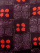 Photo5: Mint O0218U Vintage Japanese kimono  Brownish Black KOMON dyed for women / Silk. Flower,   (Grade A) (5)
