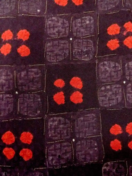 Photo5: Mint O0218U Vintage Japanese kimono  Brownish Black KOMON dyed for women / Silk. Flower,   (Grade A) (5)