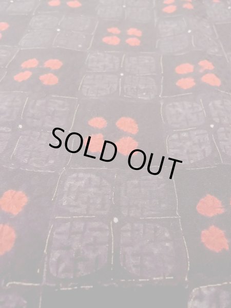 Photo9: Mint O0218U Vintage Japanese kimono  Brownish Black KOMON dyed for women / Silk. Flower,   (Grade A) (9)