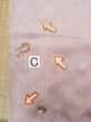 Photo16: O0218V Vintage Japanese kimono  Shiny Off White KOMON dyed for women / Silk. Chrysanthemum,   (Grade D) (16)