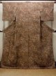 Photo1: Mint O0218W Used Japanese kimono   Brown KOMON dyed for women / Silk. SAKURA cherry blossom,   (Grade A) (1)