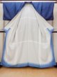 Photo2: Mint O0218X Used Japanese kimono   Indigo Blue KOMON dyed for women / Silk. Chrysanthemum,   (Grade A) (2)