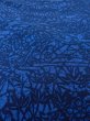 Photo9: Mint O0218X Used Japanese kimono   Indigo Blue KOMON dyed for women / Silk. Chrysanthemum,   (Grade A) (9)