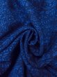 Photo12: Mint O0218X Used Japanese kimono   Indigo Blue KOMON dyed for women / Silk. Chrysanthemum,   (Grade A) (12)