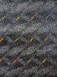 Photo3: Mint O0218Y Used Japanese kimono   Black KOMON dyed for women / Silk. Lozenges,   (Grade A) (3)