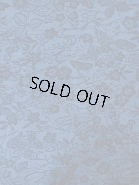 Photo3: O0218Z Used Japanese kimono   Indigo Blue KOMON dyed for women / Silk. SAKURA cherry blossom,   (Grade B) (3)