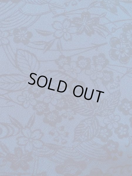 Photo5: O0218Z Used Japanese kimono   Indigo Blue KOMON dyed for women / Silk. SAKURA cherry blossom,   (Grade B) (5)