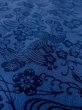 Photo8: O0218Z Used Japanese kimono   Indigo Blue KOMON dyed for women / Silk. SAKURA cherry blossom,   (Grade B) (8)