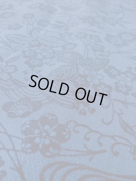 Photo8: O0218Z Used Japanese kimono   Indigo Blue KOMON dyed for women / Silk. SAKURA cherry blossom,   (Grade B) (8)