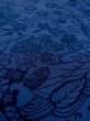 Photo10: O0218Z Used Japanese kimono   Indigo Blue KOMON dyed for women / Silk. SAKURA cherry blossom,   (Grade B) (10)