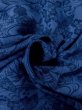 Photo12: O0218Z Used Japanese kimono   Indigo Blue KOMON dyed for women / Silk. SAKURA cherry blossom,   (Grade B) (12)