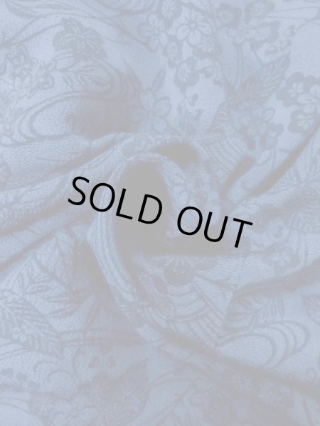 Photo12: O0218Z Used Japanese kimono   Indigo Blue KOMON dyed for women / Silk. SAKURA cherry blossom,   (Grade B) (12)