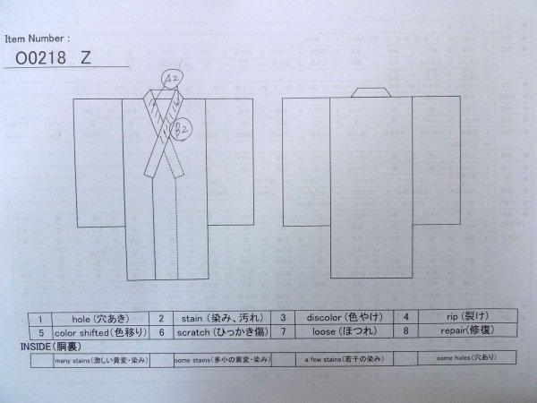 Photo13: O0218Z Used Japanese kimono   Indigo Blue KOMON dyed for women / Silk. SAKURA cherry blossom,   (Grade B) (13)