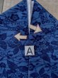 Photo14: O0218Z Used Japanese kimono   Indigo Blue KOMON dyed for women / Silk. SAKURA cherry blossom,   (Grade B) (14)