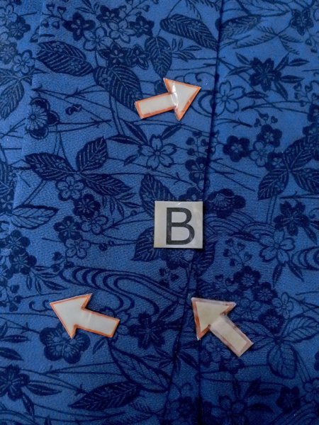 Photo15: O0218Z Used Japanese kimono   Indigo Blue KOMON dyed for women / Silk. SAKURA cherry blossom,   (Grade B) (15)