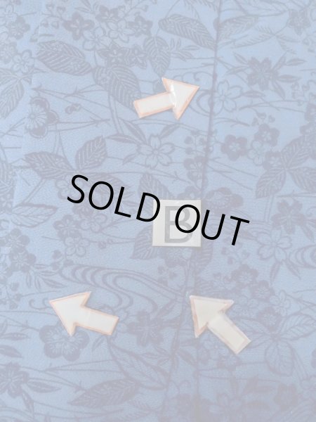 Photo15: O0218Z Used Japanese kimono   Indigo Blue KOMON dyed for women / Silk. SAKURA cherry blossom,   (Grade B) (15)