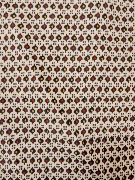 Photo5: O0219C Vintage Japanese kimono   Off White KOMON dyed for women / Silk. Dot,   (Grade D) (5)