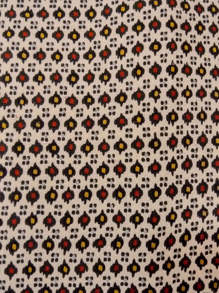 Photo6: O0219C Vintage Japanese kimono   Off White KOMON dyed for women / Silk. Dot,   (Grade D) (6)