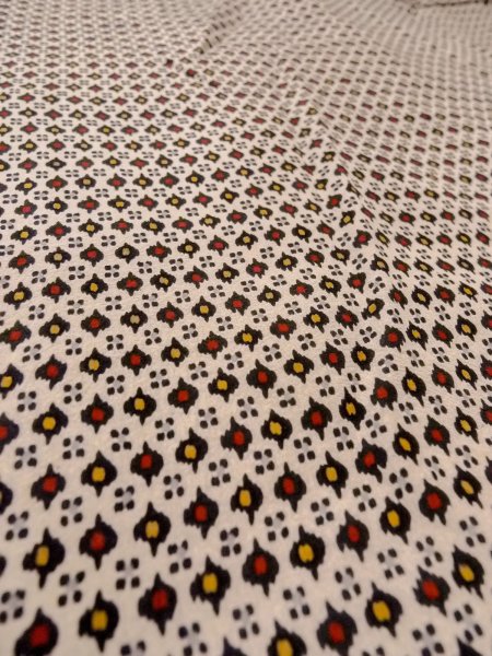 Photo10: O0219C Vintage Japanese kimono   Off White KOMON dyed for women / Silk. Dot,   (Grade D) (10)