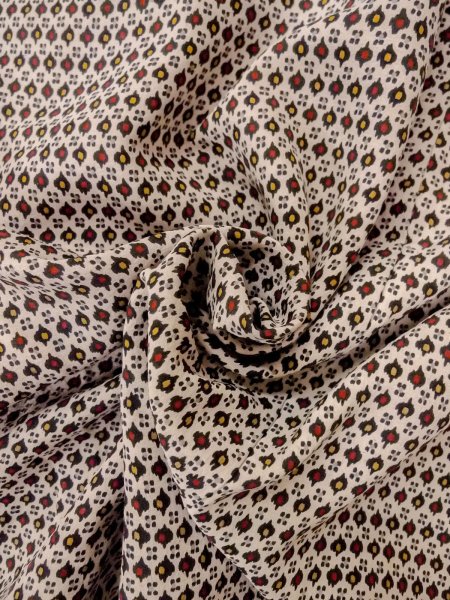 Photo11: O0219C Vintage Japanese kimono   Off White KOMON dyed for women / Silk. Dot,   (Grade D) (11)