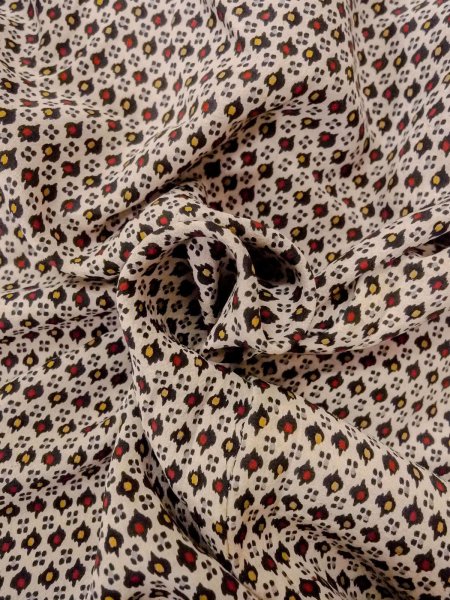 Photo12: O0219C Vintage Japanese kimono   Off White KOMON dyed for women / Silk. Dot,   (Grade D) (12)